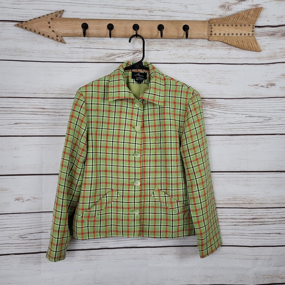 Vintage Alanni By Donnybrook Plaid Blazer, Size 6